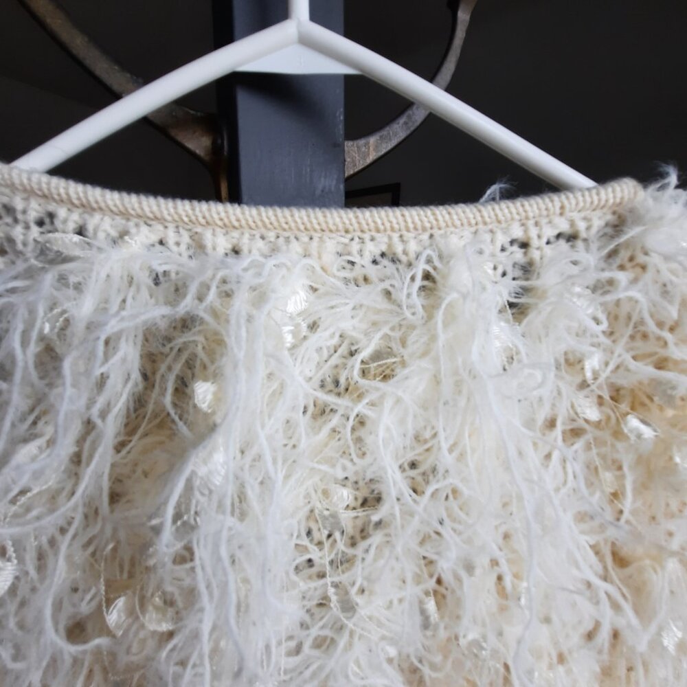 Statement piece, Shaggy knit open front cardigan, boho chic, Nado - Picture 8 of 9